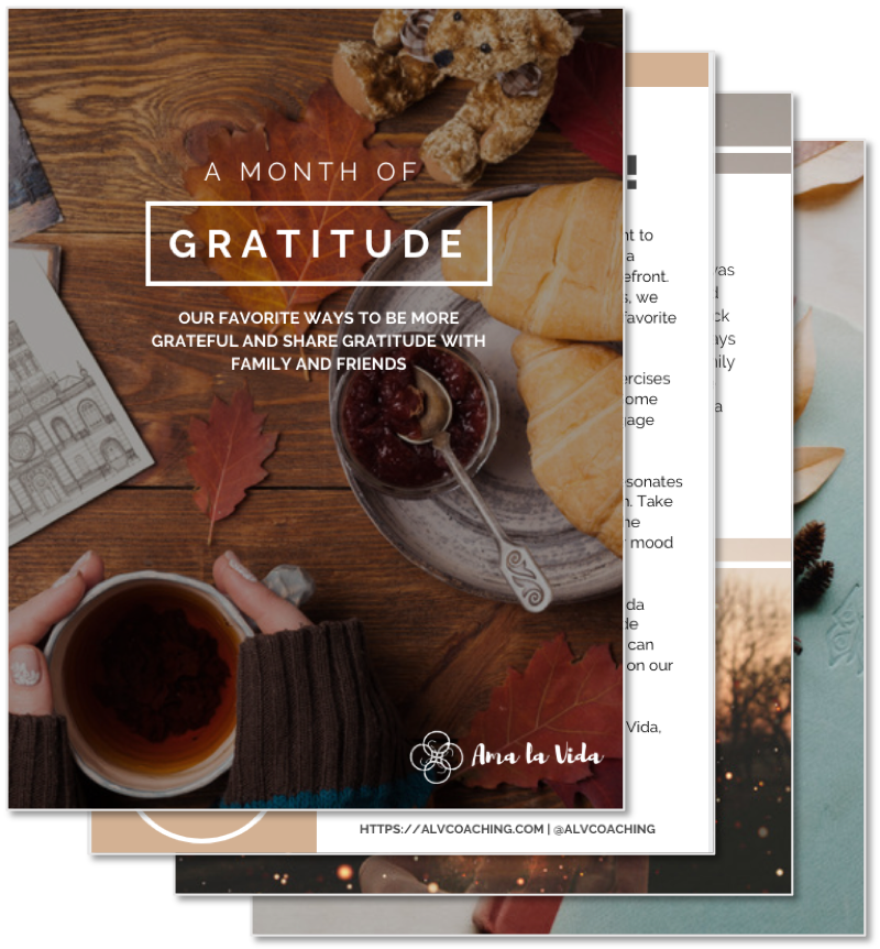 A month of gratitude' e-book
