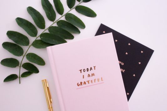 journal used for questions of gratitude