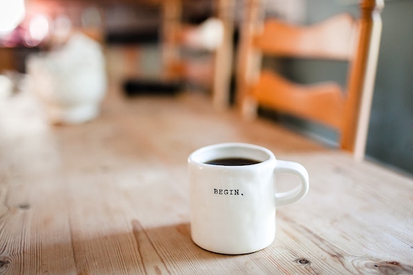 A coffee mug on the table
