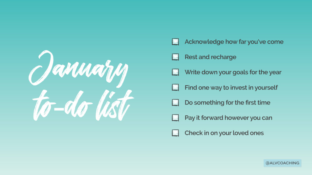 January 2022 to-do list tech background teal