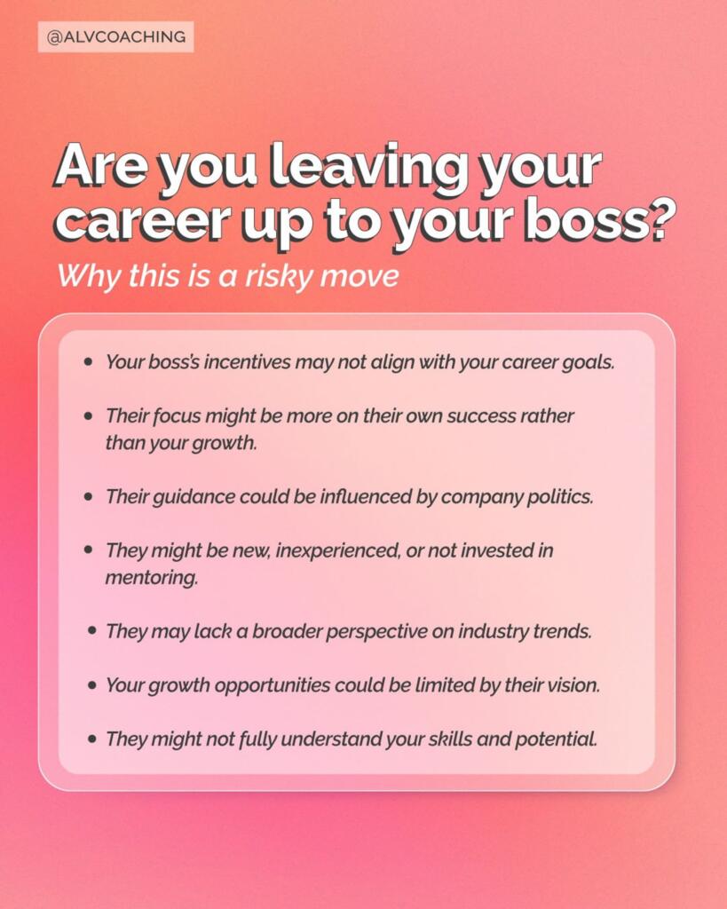 Are you leaving your career up to your boss Instagram Post