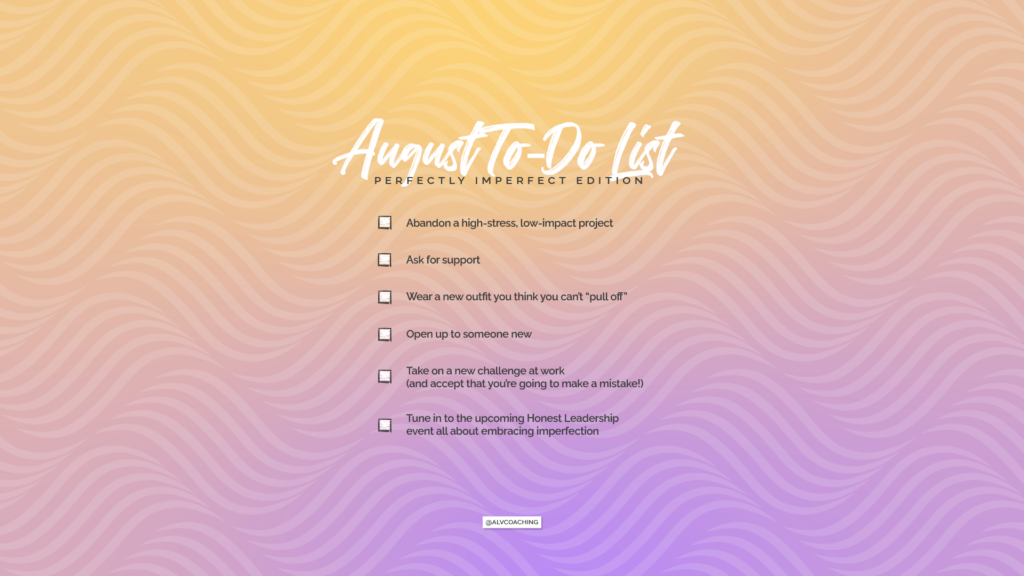 Ama La Vida's August Tech Backgrounds to-do list with yellow and purple squiggle background