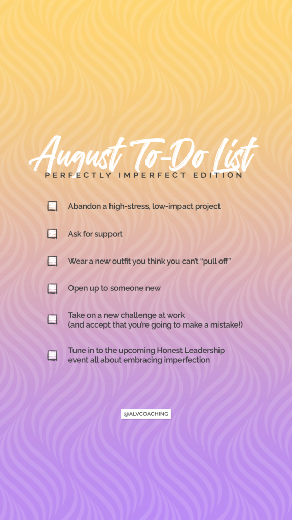 Ama La Vida's August Tech Backgrounds to-do list with yellow and purple squiggle background for mobile