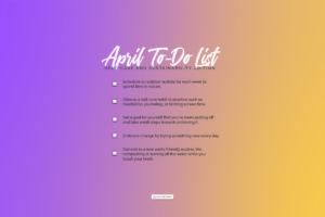 April 2024 tech background to-do list for desktop (purple and yellow)