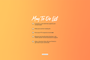 May 2024 tech background to-do list for desktop (yellow to orange gradient)