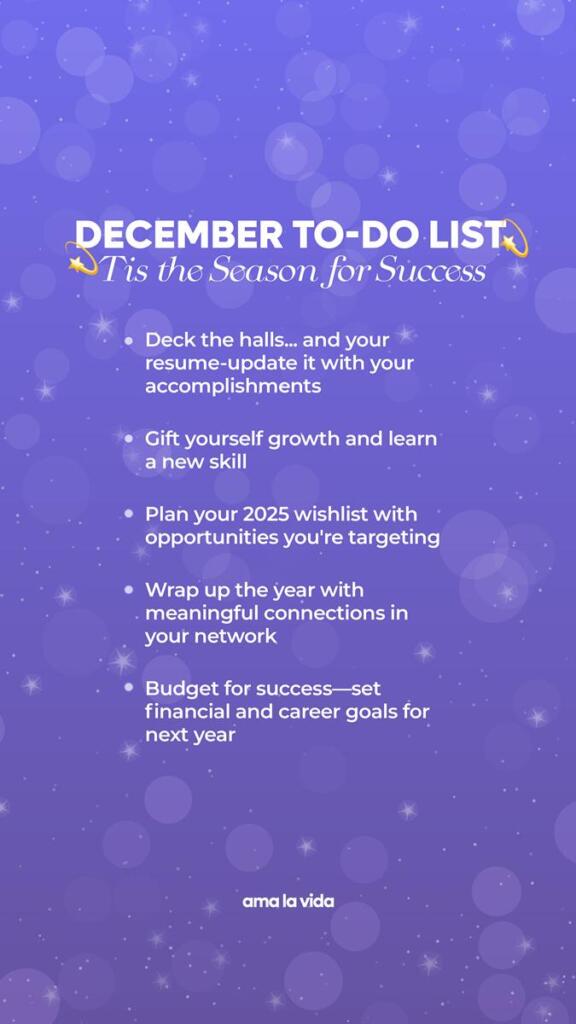 December 2024 tech background to-do list with purple background mobile version