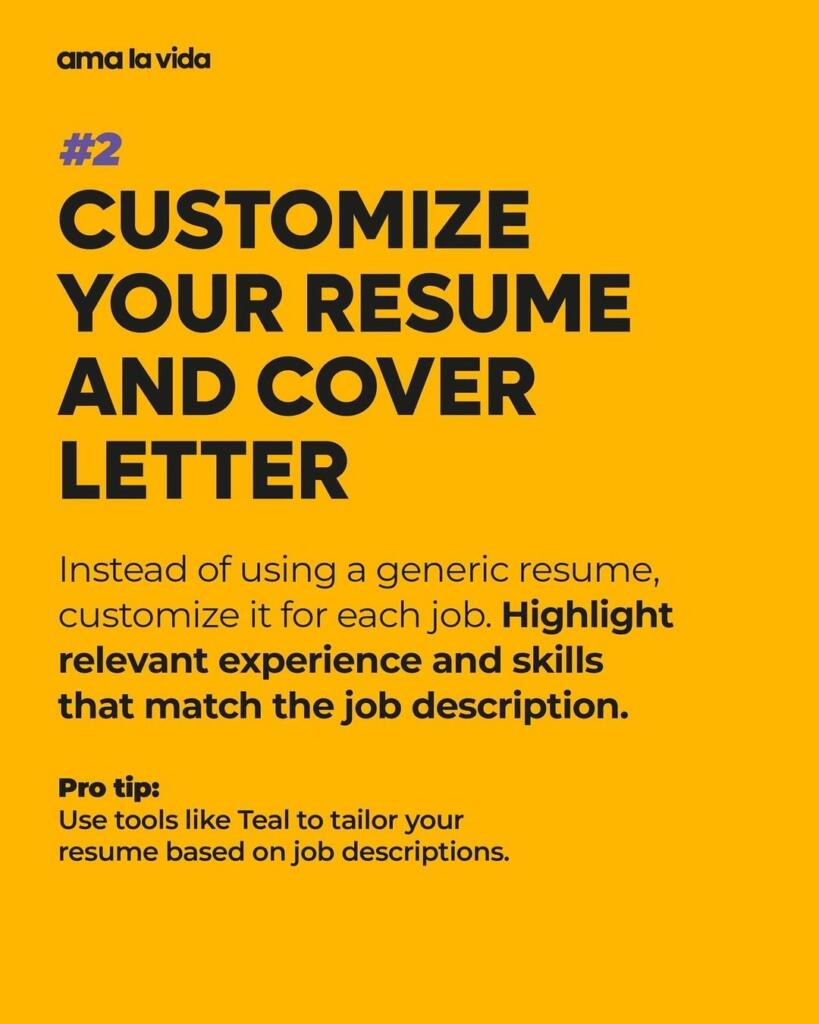 customize your resume and cover letter